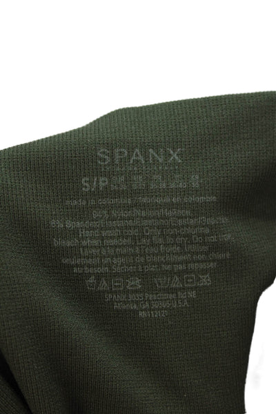 SPANX® Womens Camouflage Print Stretch Mid-Rise Ankle Leggings Green Size S