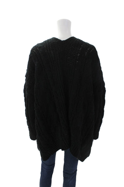 Loyd/ford Women's Long Sleeves Open Front Sequin Cardigan Sweater Black Size S