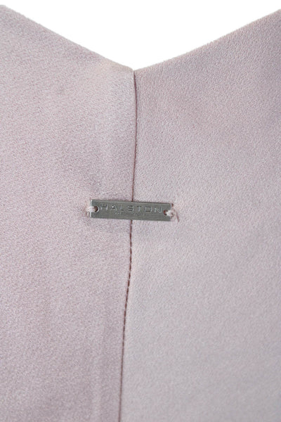 Halston Womens Silk Textured Spaghetti Strap Scoop Neck Slip Dress Pink Size 04