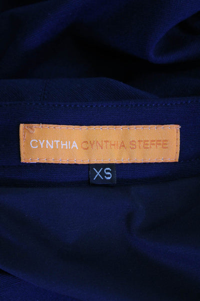 Cynthia Cynthia Steffe Womens Short Sleeves Dress Navy Blue Size Extra Small