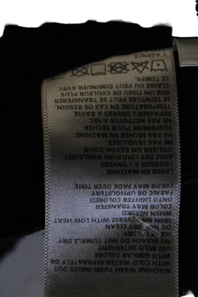 L'Agence Womens Kendra High Rise Cropped Flare Leg Jeans Black Cotton Size 27