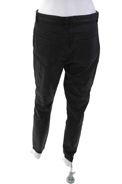 BLANKNYC Womens Button Fly High Rise Skinny Ankle Jeans Black Cotton Size 30