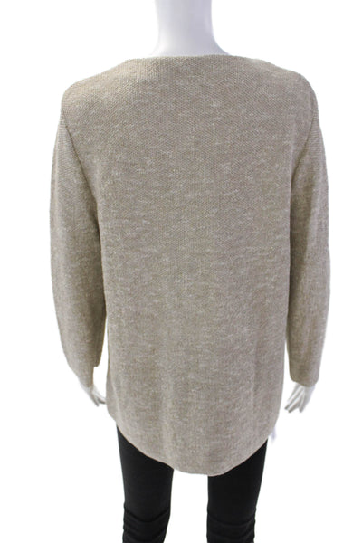 Anne Claire Womens Button Down Cardigan Sweater Beige Cotton Size EUR 42