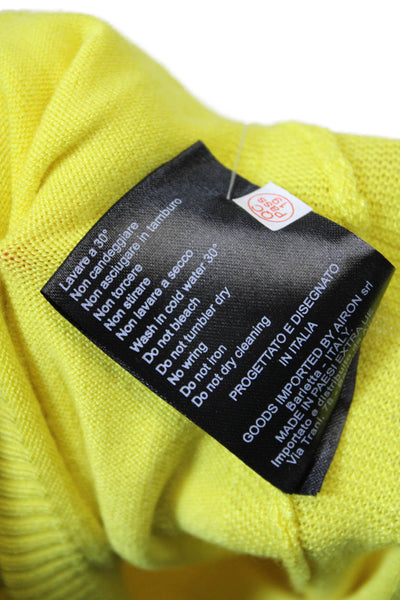 Markup Woman Womens Long Sleeves Turtleneck Sweater Bright Yellow Size Small