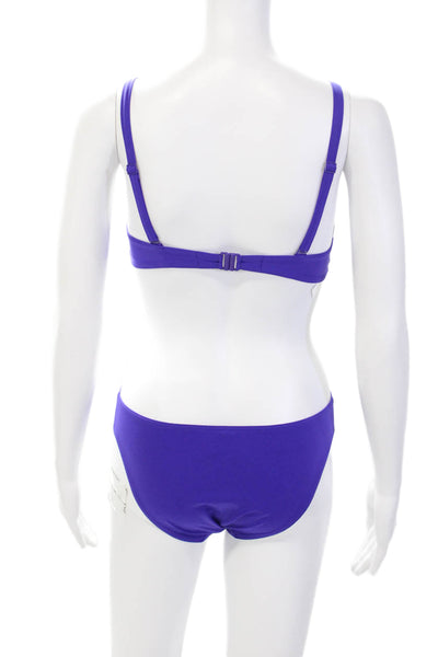 Chantelle Womens Cut Out Adjustable Two Piece Bathing Suit Purple Size 32 S