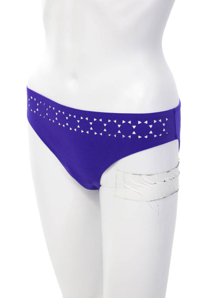 Chantelle Womens Cut Out Adjustable Two Piece Bathing Suit Purple Size 32 S