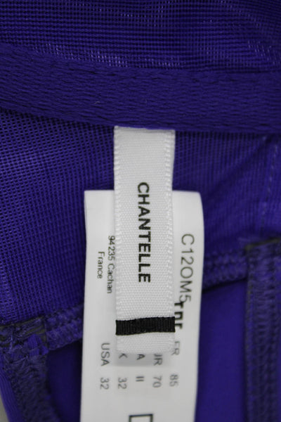 Chantelle Womens Cut Out Adjustable Two Piece Bathing Suit Purple Size 32 S