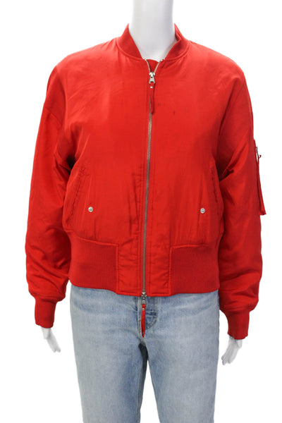Designers Remix Charlotte Eskilden Womens Collin Bomber Jacket Red Size EUR 34