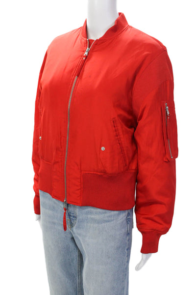 Designers Remix Charlotte Eskilden Womens Collin Bomber Jacket Red Size EUR 34