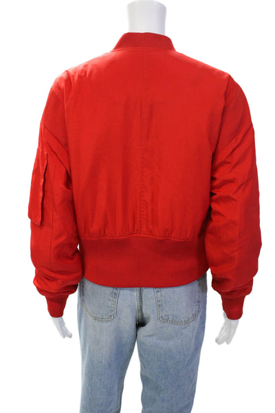 Designers Remix Charlotte Eskilden Womens Collin Bomber Jacket Red Size EUR 34