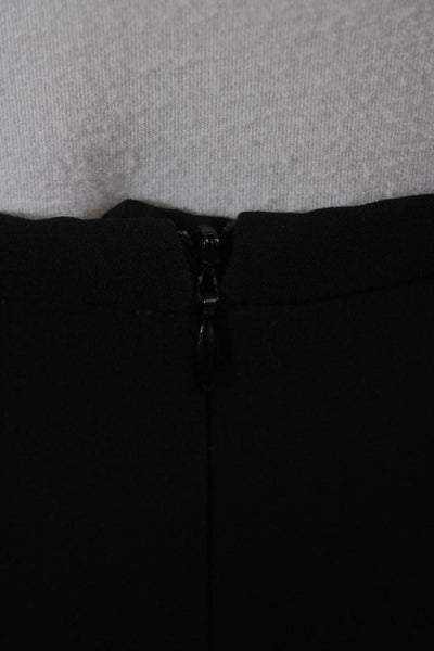 Armani Collezioni Womens Back Zip Knee Length Pencil Skirt Black Wool Size 6