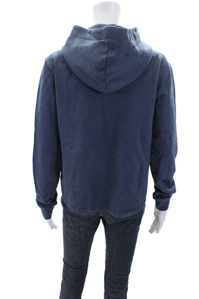 Heroine Sport Womens Long Sleeve Half Button Hooded Sweater Navy Size Small
