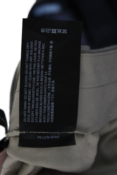 Theory Mens Zipper Fly Pleated Straight Leg Dress Pants Gray Wool Size 30