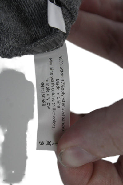 Sundays Womens Cotton Crew Neck Faux Layered Shirt Detail Top Gray Size L