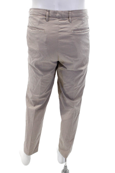 Theory Mens Cotton Four Pocket Casual Straight Legged Pants Solid Beige Size 36