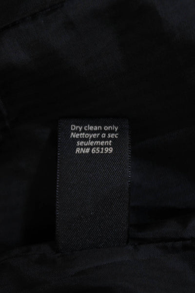 Elizabeth and James Womens One Button Ruched Sleeve Lined Blazer Black Size 2