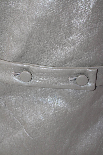 Drew Womens Textured Sleeveless Button Lined Vest Sleek Top Nude Size M