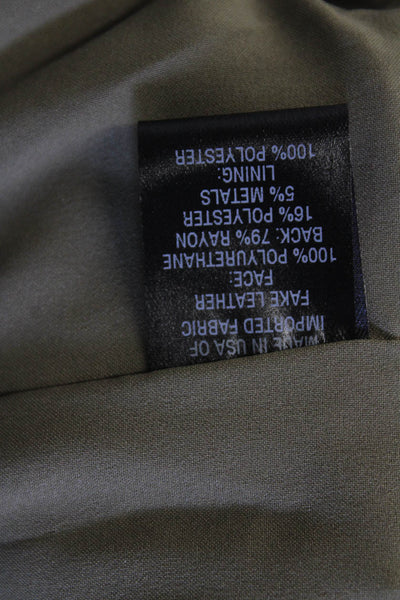 Drew Womens Textured Sleeveless Button Lined Vest Sleek Top Nude Size M