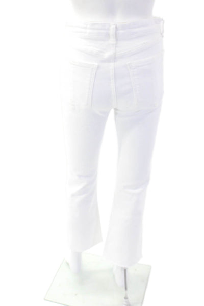 Rag & Bone Women's Midrise Five Pocket Bootcut Denim Pants White Size 27
