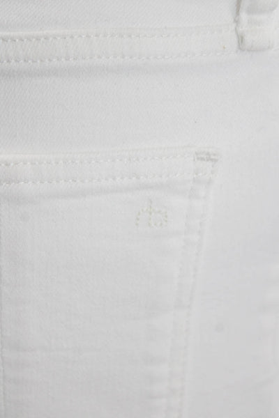Rag & Bone Women's Midrise Five Pocket Bootcut Denim Pants White Size 27