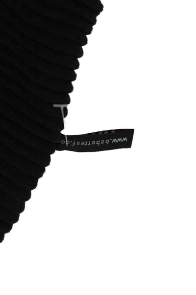 Babette Womens Ribbed Knit Infinity Scarf Solid Black Size 60"X17"