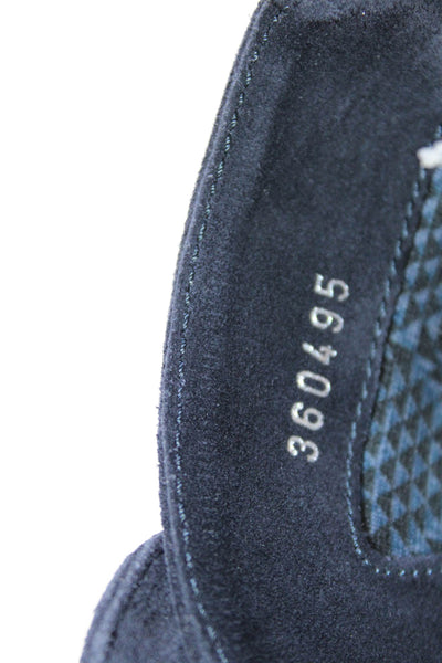 Aquatalia Womens Suede Buckle Detail Ankle Boots Shoes Navy Blue Size 6
