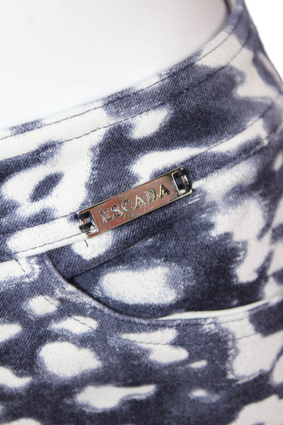 Escada Women's Button Closure Flat Front Straight Leg Tie Dye Pants Size 36