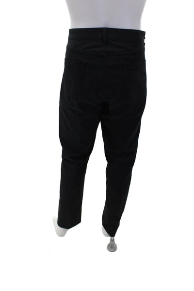 Theory Mens Buttoned Ankle Flat Front Casual Straight Pants Black Size 40
