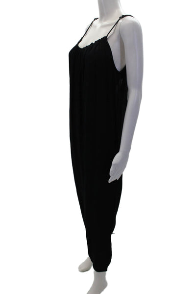 The Odells Womens Scoop Neck Spaghetti Straps Tapered Leg Jumpsuit Black Size XS