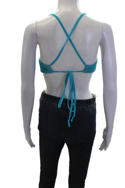 Nia Lynn By Nicole Williams English Strappy Swimsuit Tops Blue Size S Lot 2