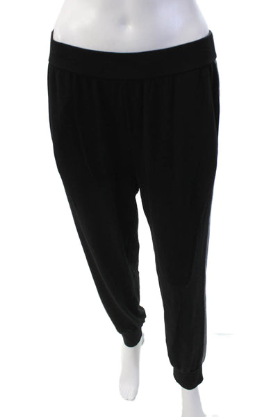 Eileen Fisher Womens Pull On High Rise Jogger Pants Black Grey Size Small