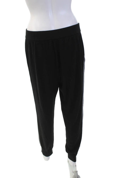 Eileen Fisher Womens Pull On High Rise Jogger Pants Black Grey Size Small