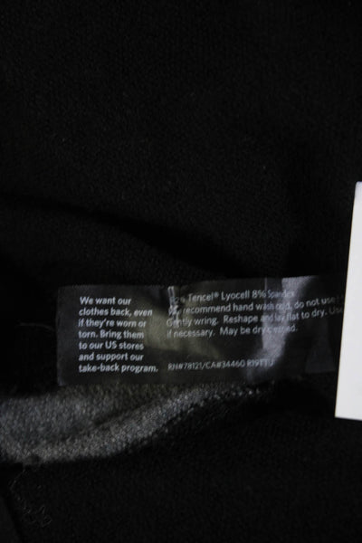 Eileen Fisher Womens Pull On High Rise Jogger Pants Black Grey Size Small