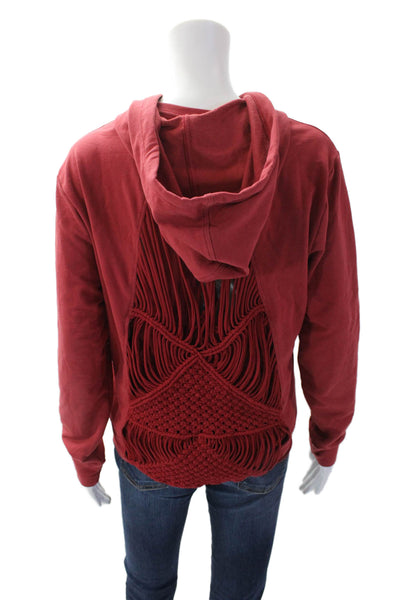 Carbon 38 Womens Scoop Neck Strappy Tank Top Sweater Set Red Cotton Size XS