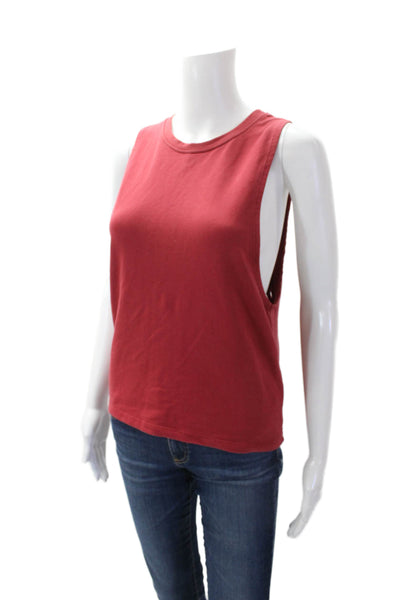 Carbon 38 Womens Scoop Neck Strappy Tank Top Sweater Set Red Cotton Size XS