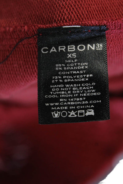Carbon 38 Womens Scoop Neck Strappy Tank Top Sweater Set Red Cotton Size XS