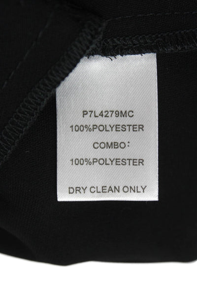 Parker Women's V-Neck Spaghetti Straps Ruffle Tapered Leg Jumpsuit Black Size 4