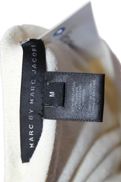 Marc By Marc Jacobs Womens Textured Crew Neck Pullover Sweater Top Cream Size M