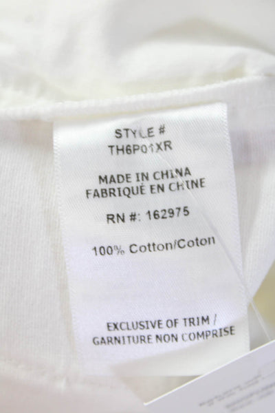 The Range Womens Button Closure Tapered Leg Jogger Pants White Size S