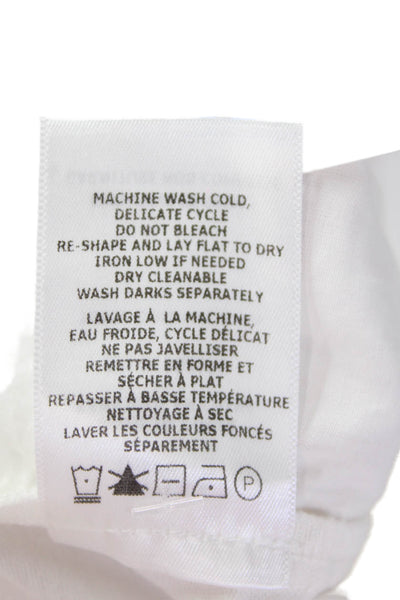 The Range Womens Button Closure Tapered Leg Jogger Pants White Size S