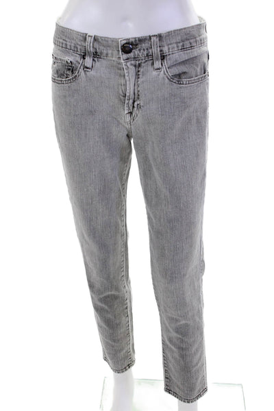 Vince Womens Midrise Five Pocket Button Closure Skinny Denim Pants Black Size 27
