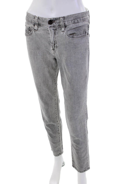 Vince Womens Midrise Five Pocket Button Closure Skinny Denim Pants Black Size 27