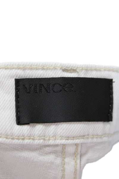 Vince Womens Midrise Five Pocket Button Closure Skinny Denim Pants Black Size 27