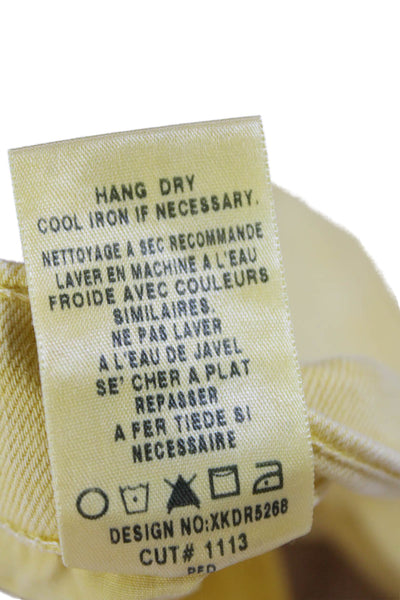 Joes Women's Midrise Five Pocket Button Skinny Denim Pants Yellow  Size 27