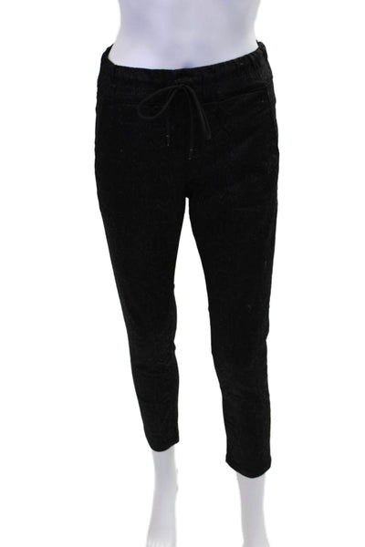 Flog Womens Spandex Textured Skinny Leg Animal Printed Pants Black Size EUR 25