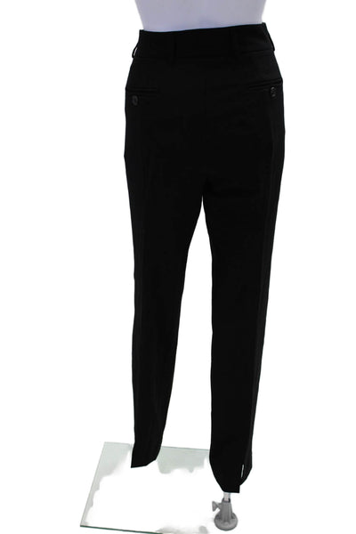 Piazza Sempione Womens Pleated Zip Lined Straight Leg Dress Pants Black Size EUR