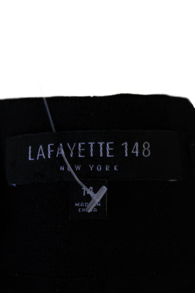 Lafayette 148 New York Womens Lined Pleated Tapered Leg Dress Pants Black Size 1