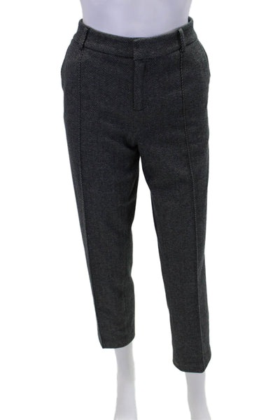 Ecru Womens Textured Pleated Lined Zip Tapered Leg Dress Pants Gray Size 08