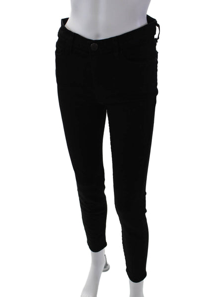 Current/Elliott Womens Cotton Zip Button Skinny Leg Jeans Black Size EUR 28