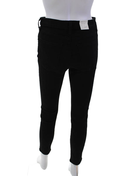 Current/Elliott Womens Cotton Zip Button Skinny Leg Jeans Black Size EUR 28